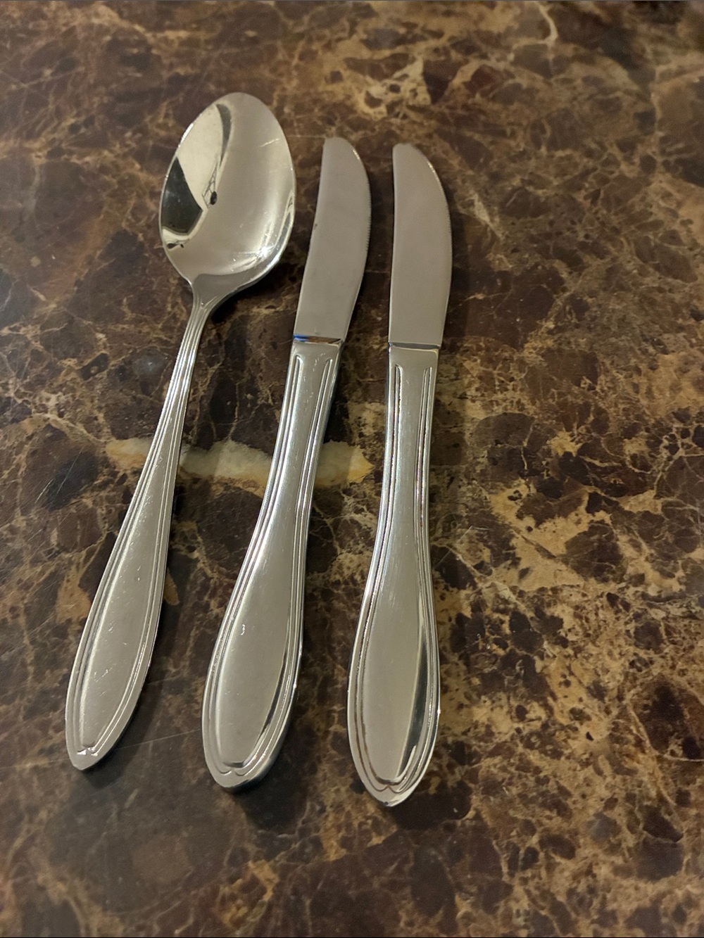 Royal Prestige Glossy Stainless Steel Soup Spoon and Dinner Knife Set